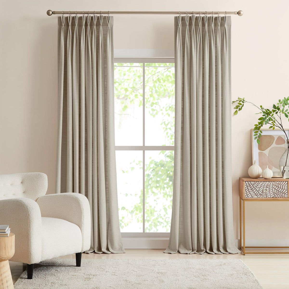 Lesley Linen Blend Curtains