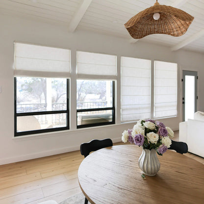 Lesley Custom Linen Roman Shades