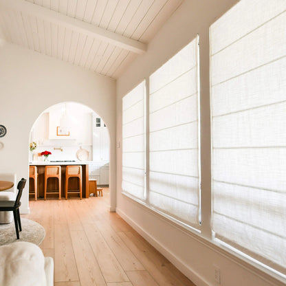 Lesley Custom Linen Roman Shades
