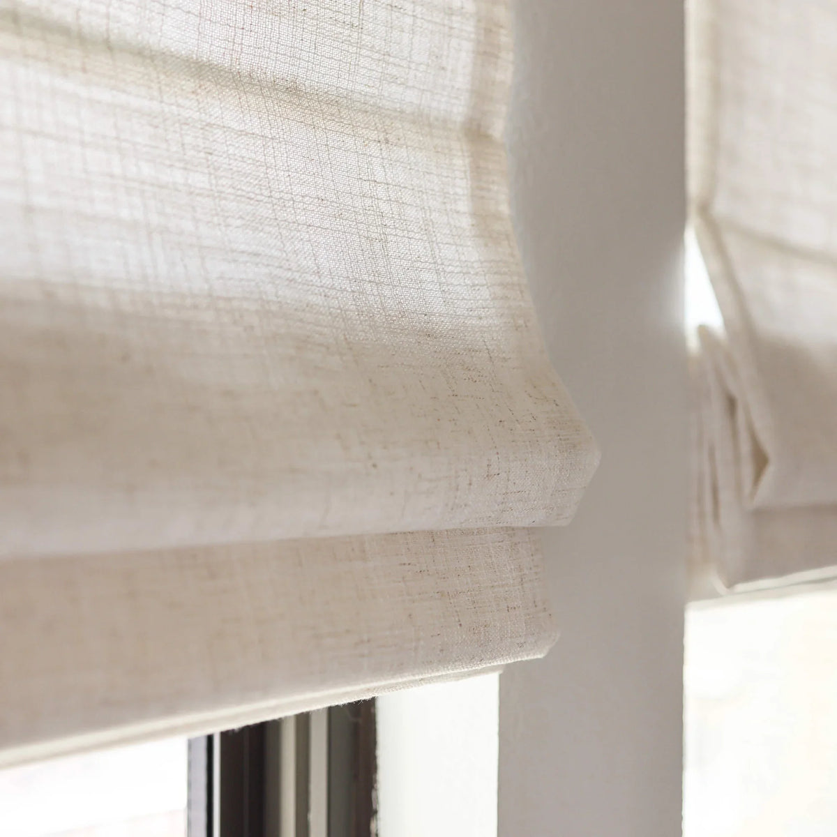 Lesley Custom Linen Roman Shades