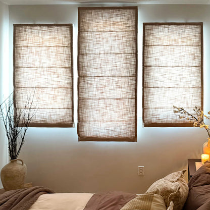 Lesley Custom Linen Roman Shades