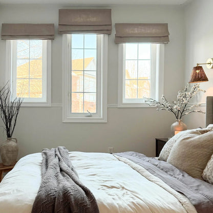 Lesley Custom Linen Roman Shades