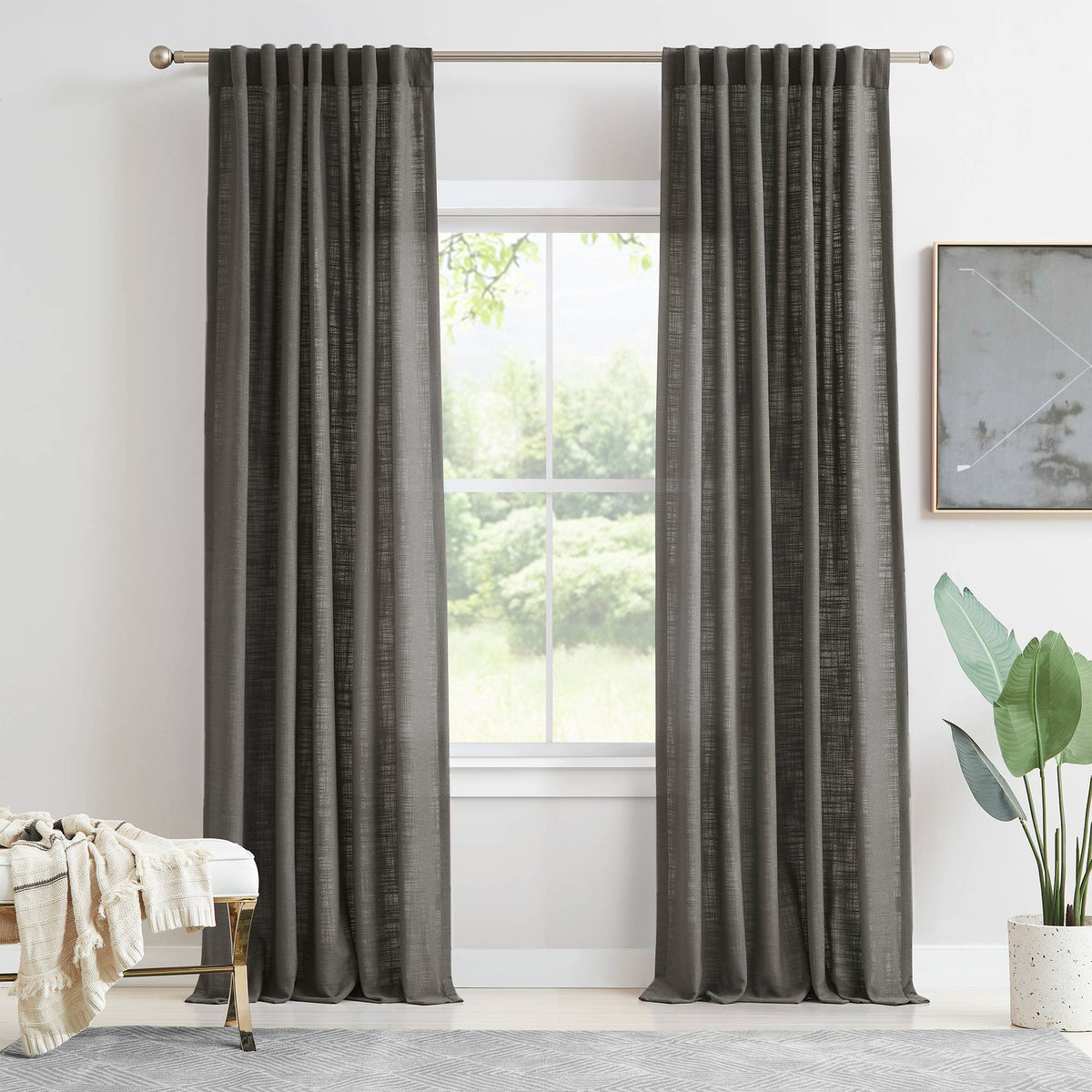 Lesley Linen Blend Curtains