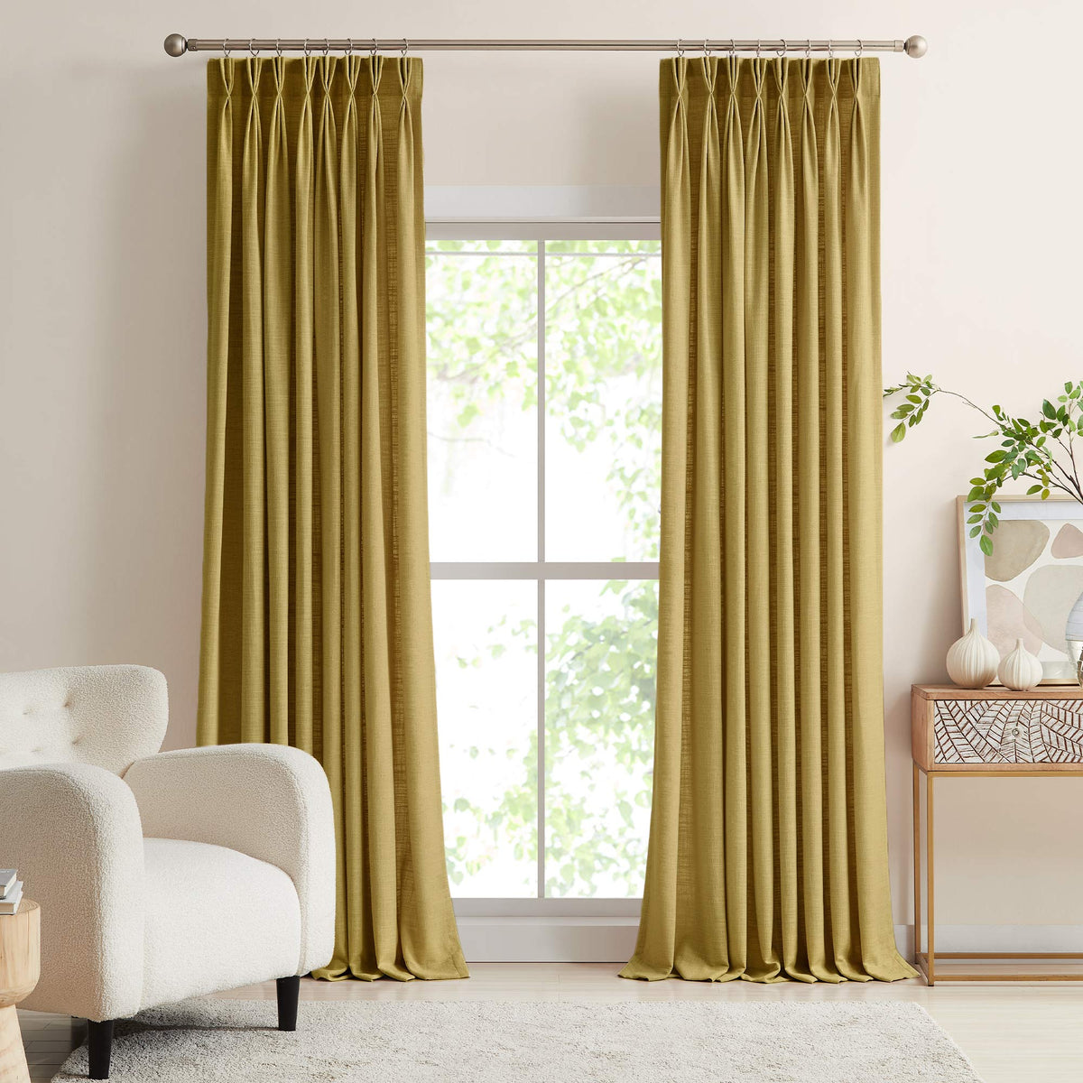 Lesley Linen Blend Curtains