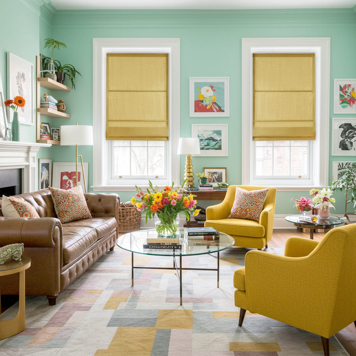 Lesley Custom Linen Roman Shades