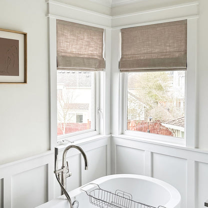 Lesley Custom Linen Roman Shades