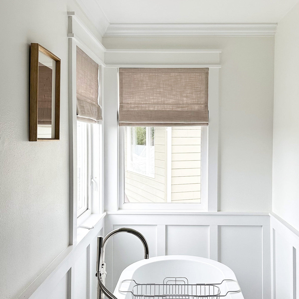 Lesley Custom Linen Roman Shades