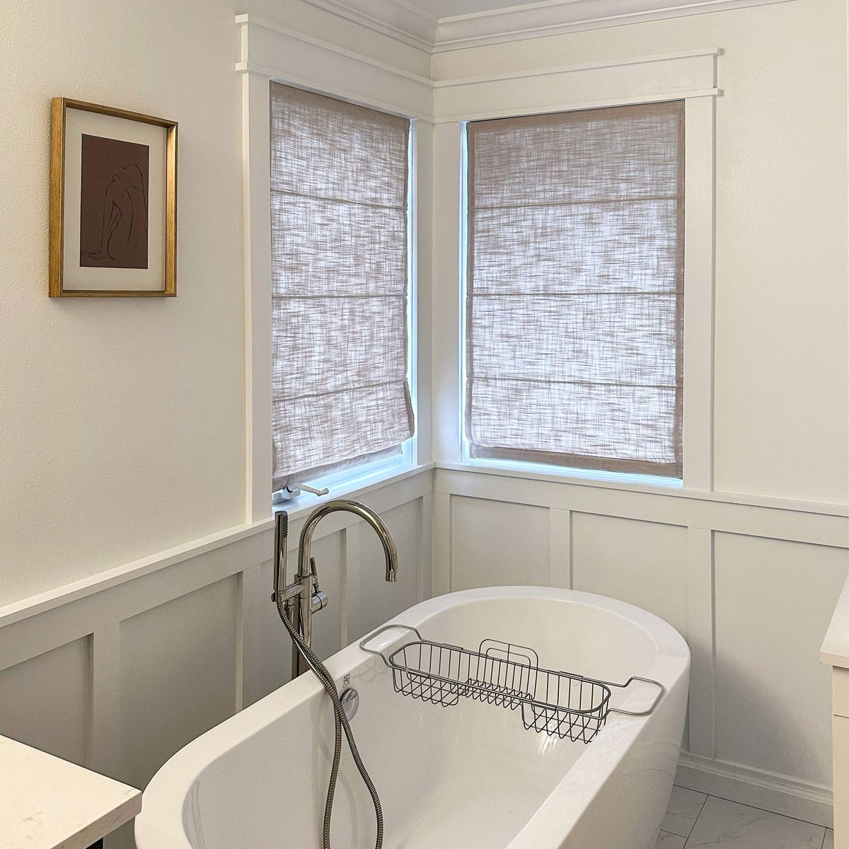 Lesley Custom Linen Roman Shades