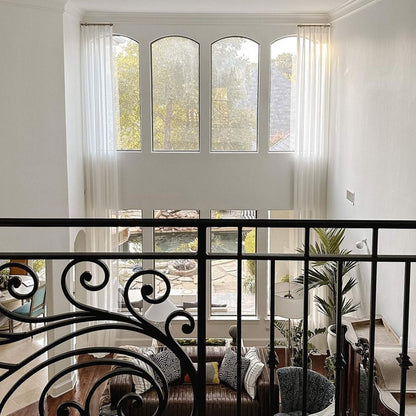 Liz Solid Flame Retardant Sheer Curtains