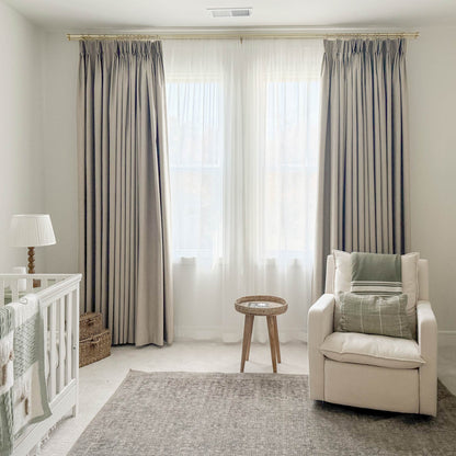 Liz Solid Flame Retardant Sheer Curtains