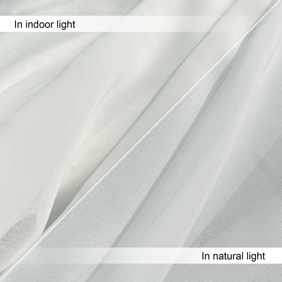 Liz Solid Flame Retardant Sheer Curtains