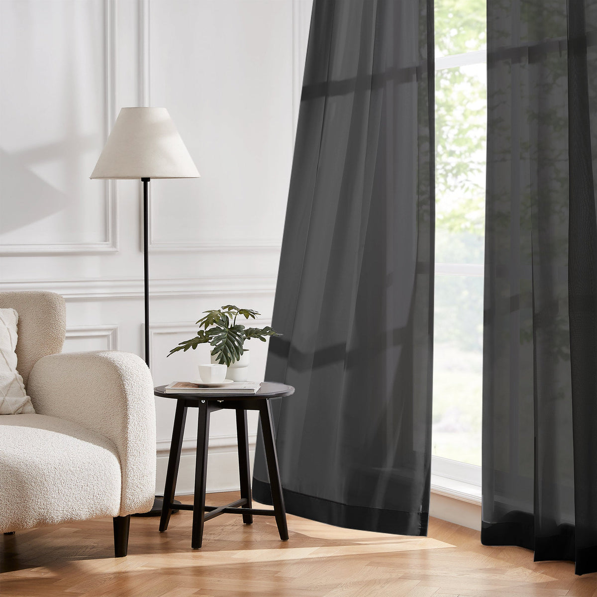 Margaret Durable Solid Sheer Curtains
