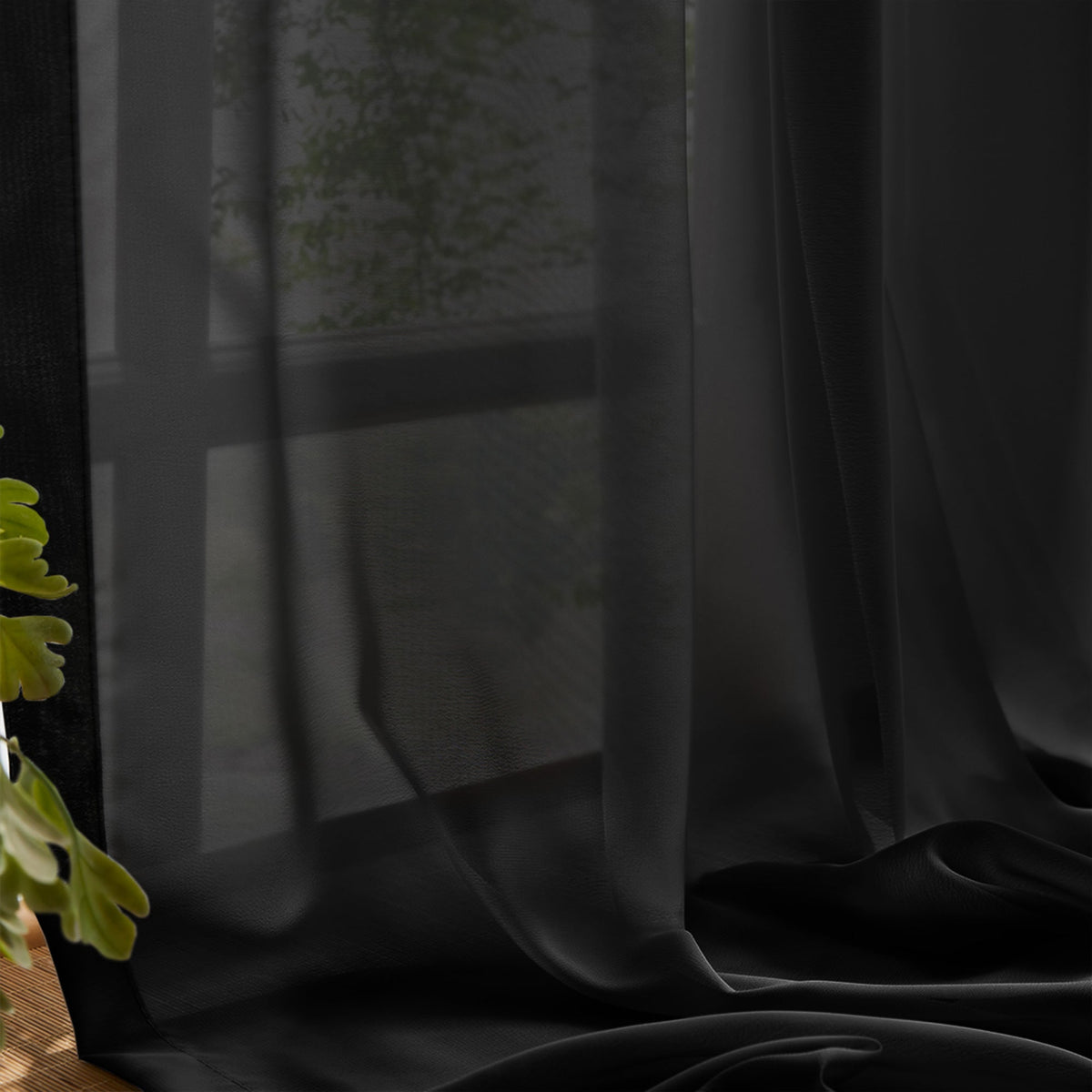 Margaret Durable Solid Sheer Curtains