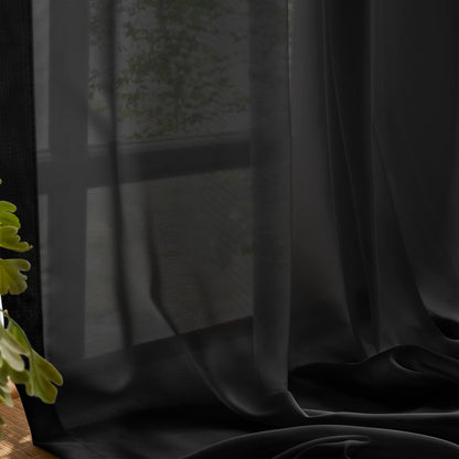 Margaret Durable Solid Sheer Curtains