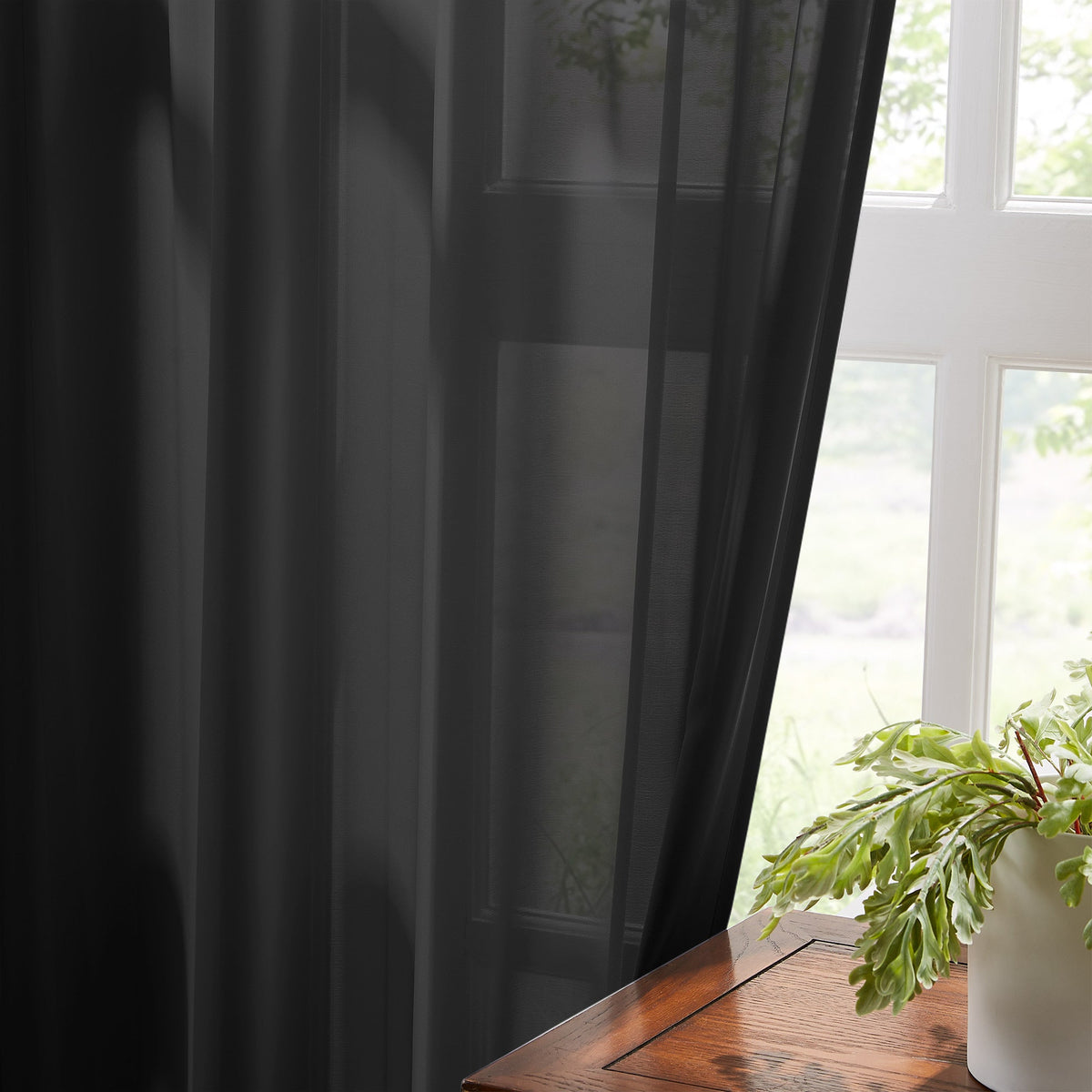 Margaret Durable Solid Sheer Curtains
