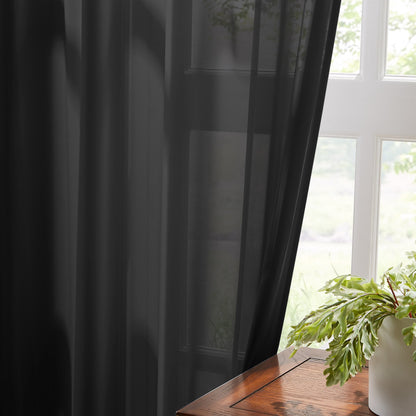 Margaret Durable Solid Sheer Curtains