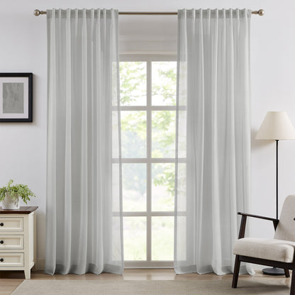 Margaret Durable Solid Sheer Curtains