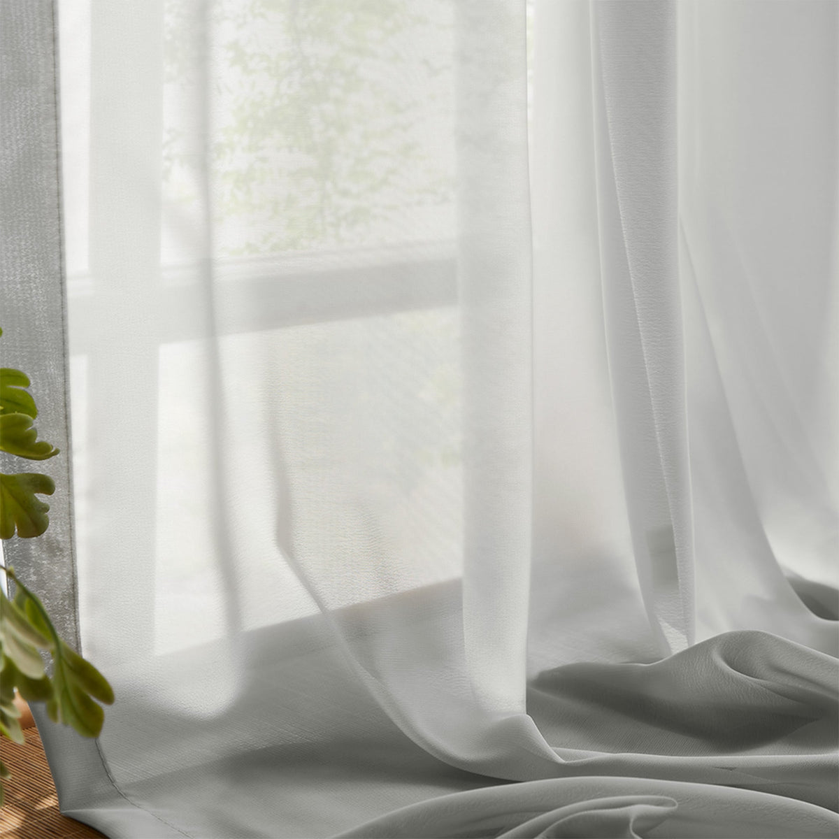 Margaret Durable Solid Sheer Curtains