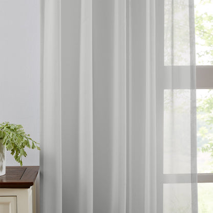 Margaret Durable Solid Sheer Curtains