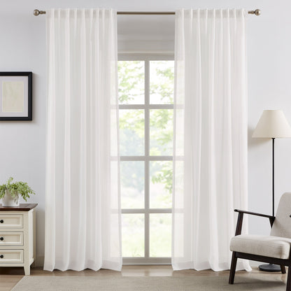 Margaret Durable Solid Sheer Curtains