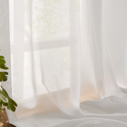 Margaret Durable Solid Sheer Curtains