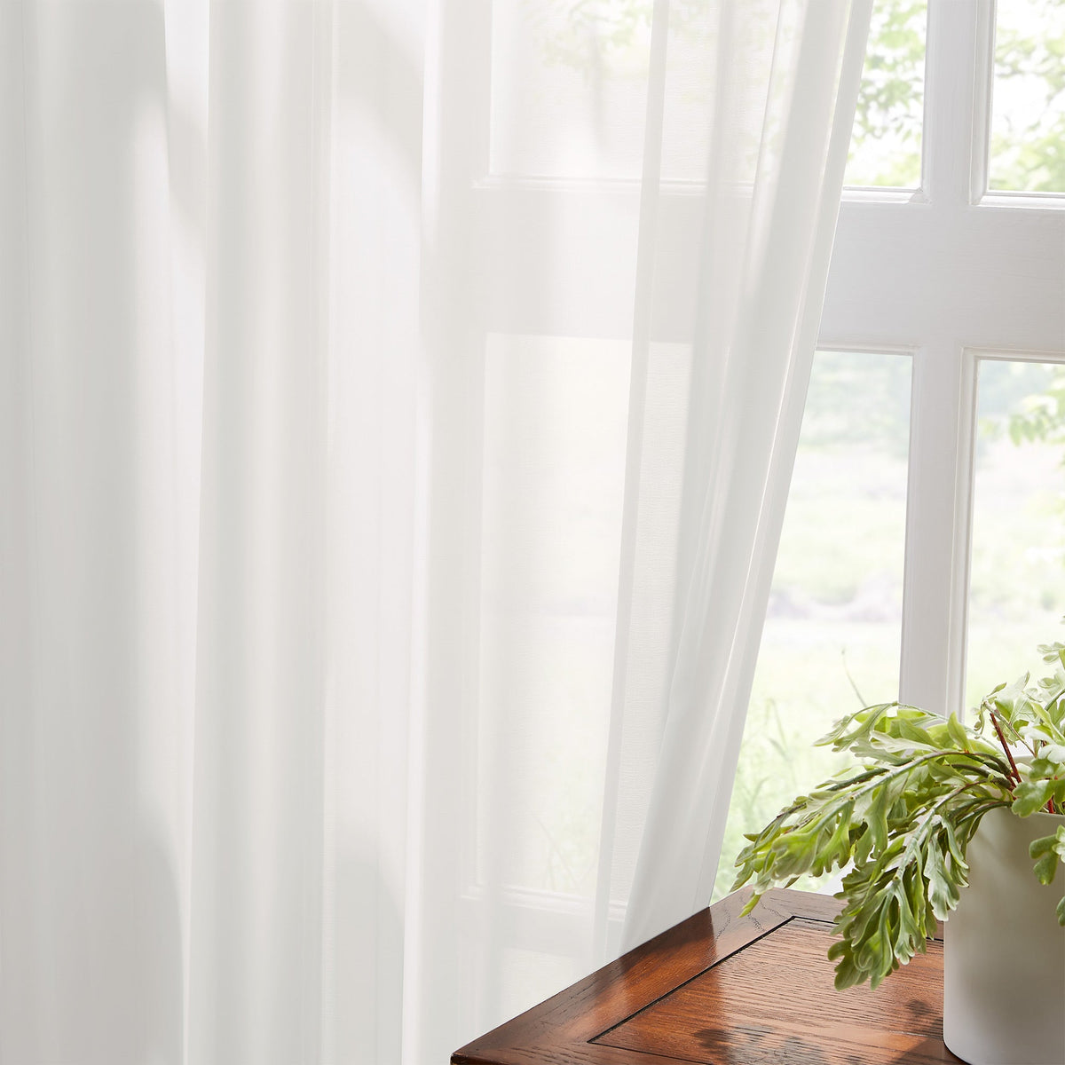 Margaret Durable Solid Sheer Curtains