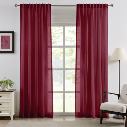 Margaret Durable Solid Sheer Curtains