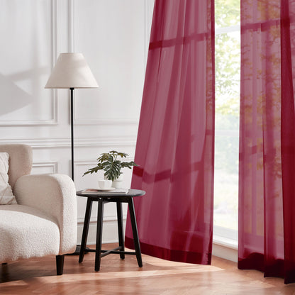 Margaret Durable Solid Sheer Curtains