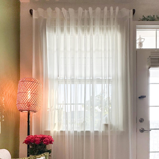 Margaret Durable Solid Sheer Curtains