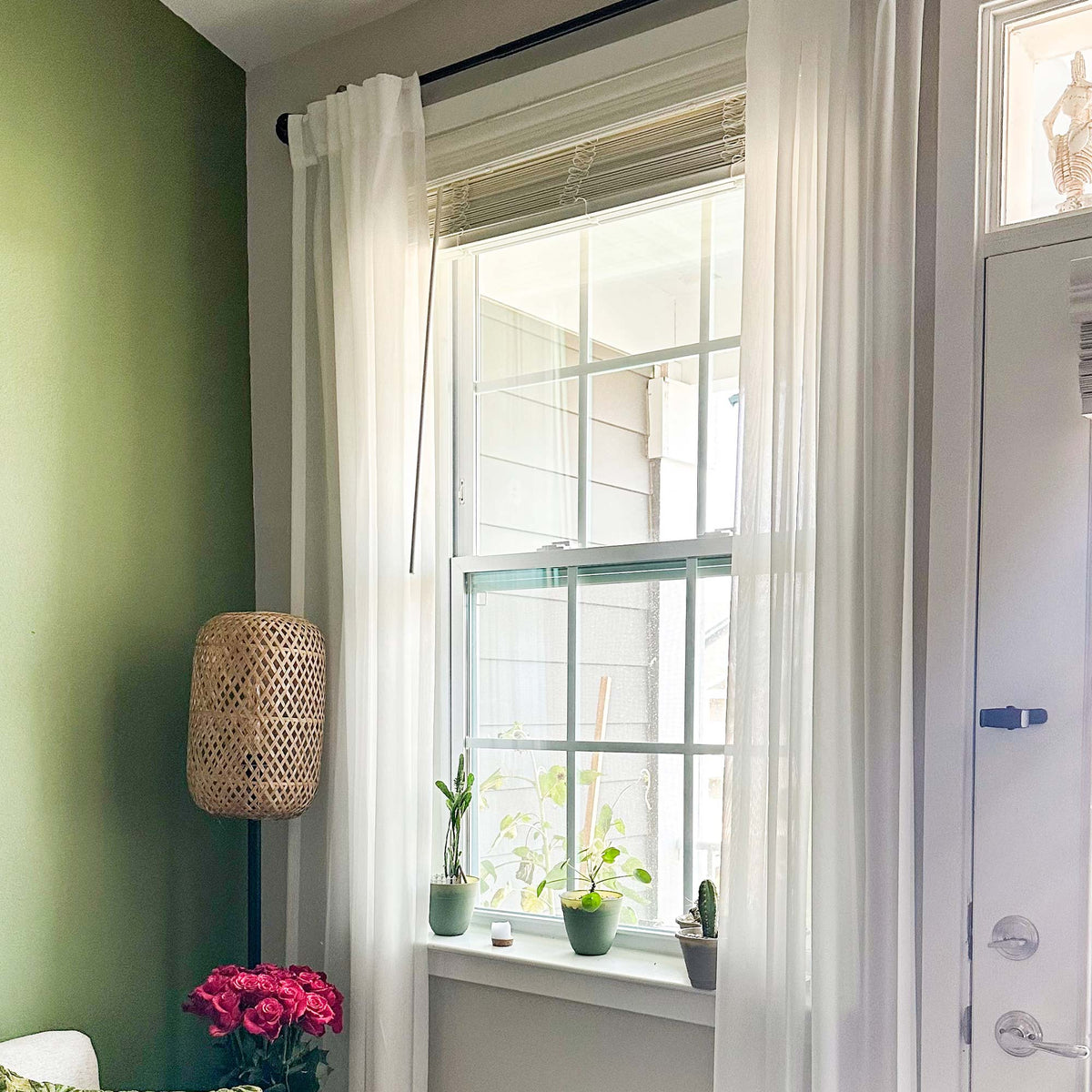 Margaret Durable Solid Sheer Curtains