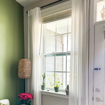 Margaret Durable Solid Sheer Curtains