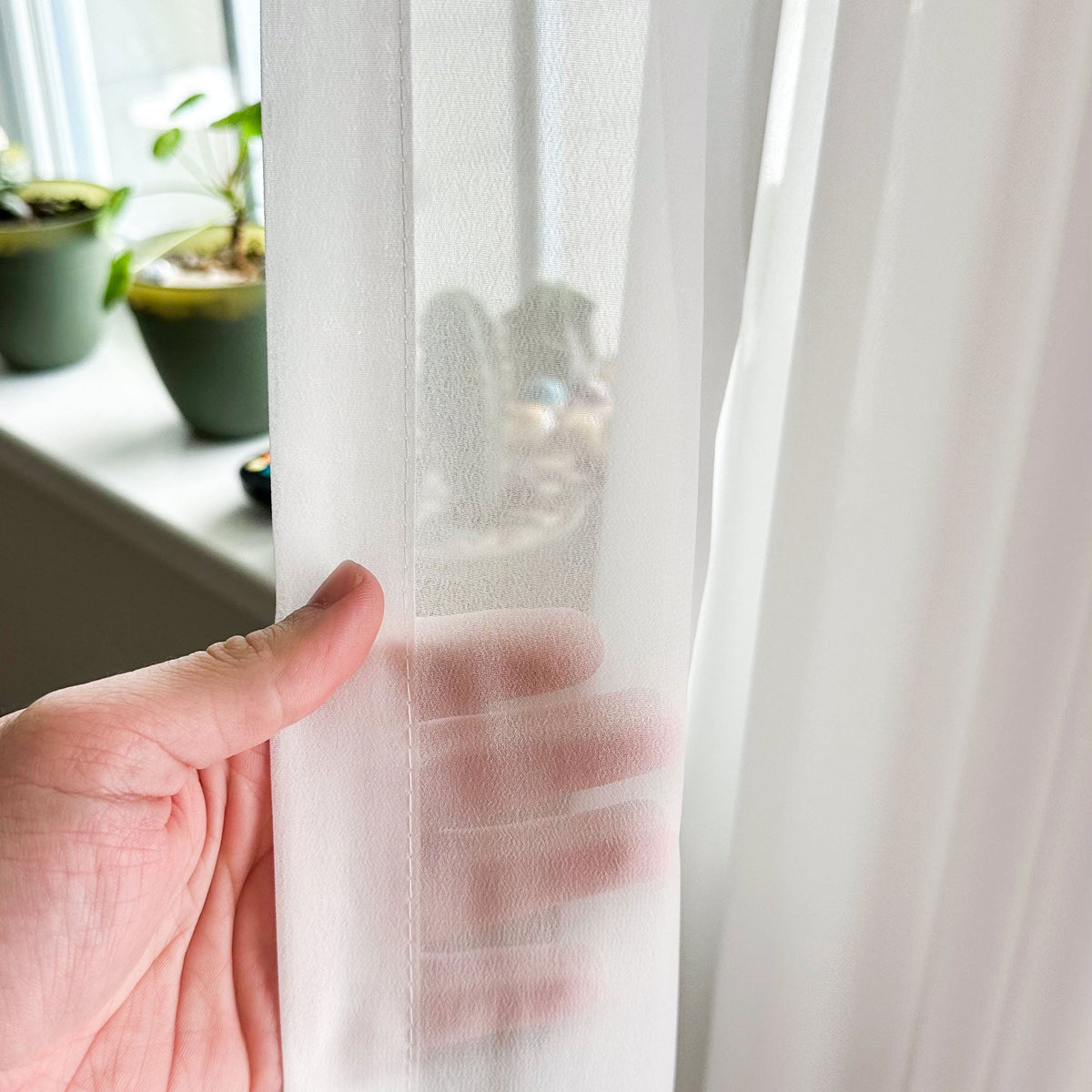 Margaret Durable Solid Sheer Curtains
