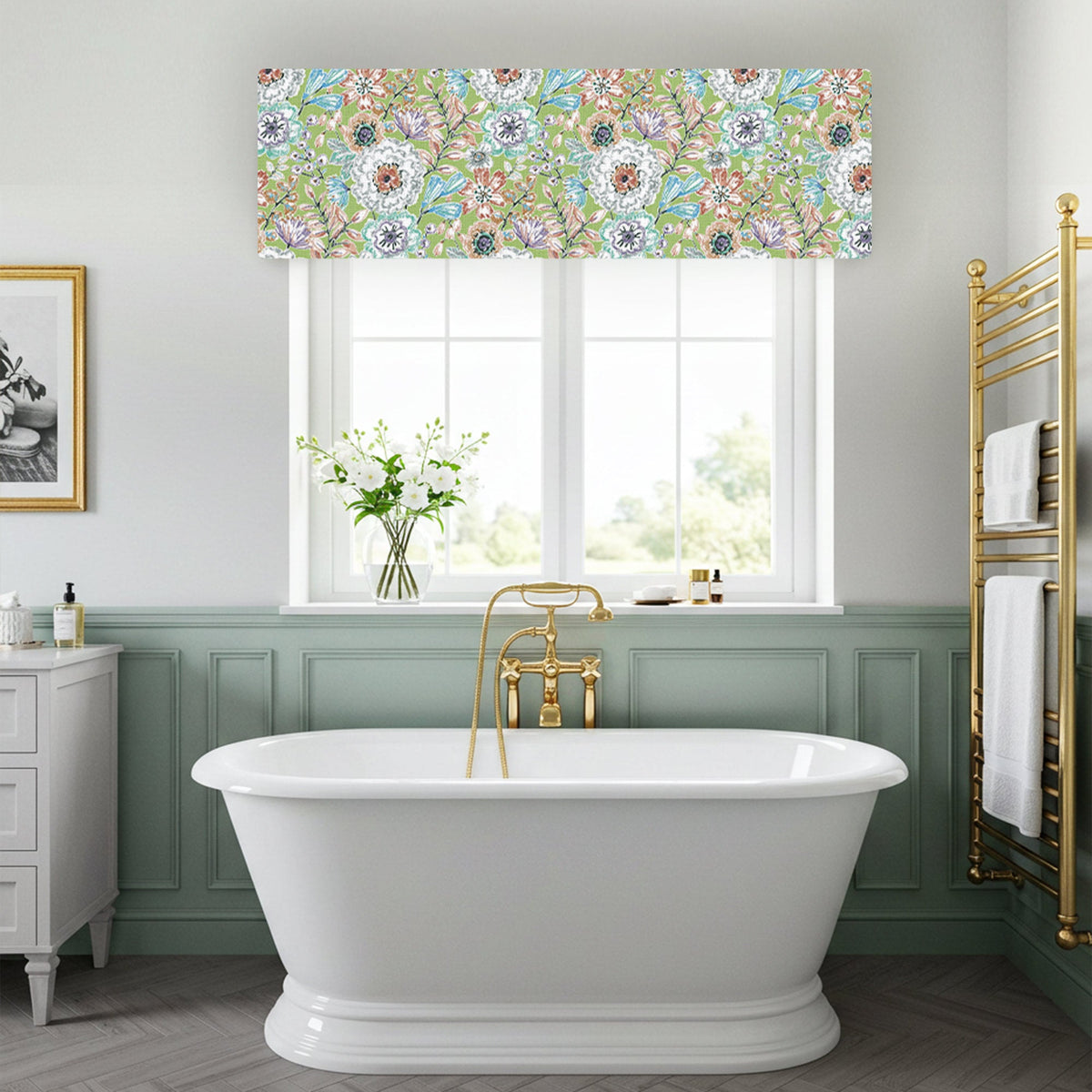 Monica Seasonal Floral Pattern Valances