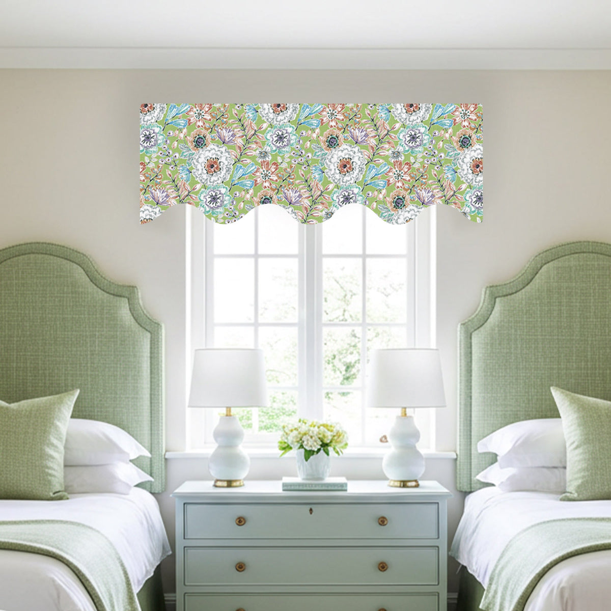 Monica Seasonal Floral Pattern Valances