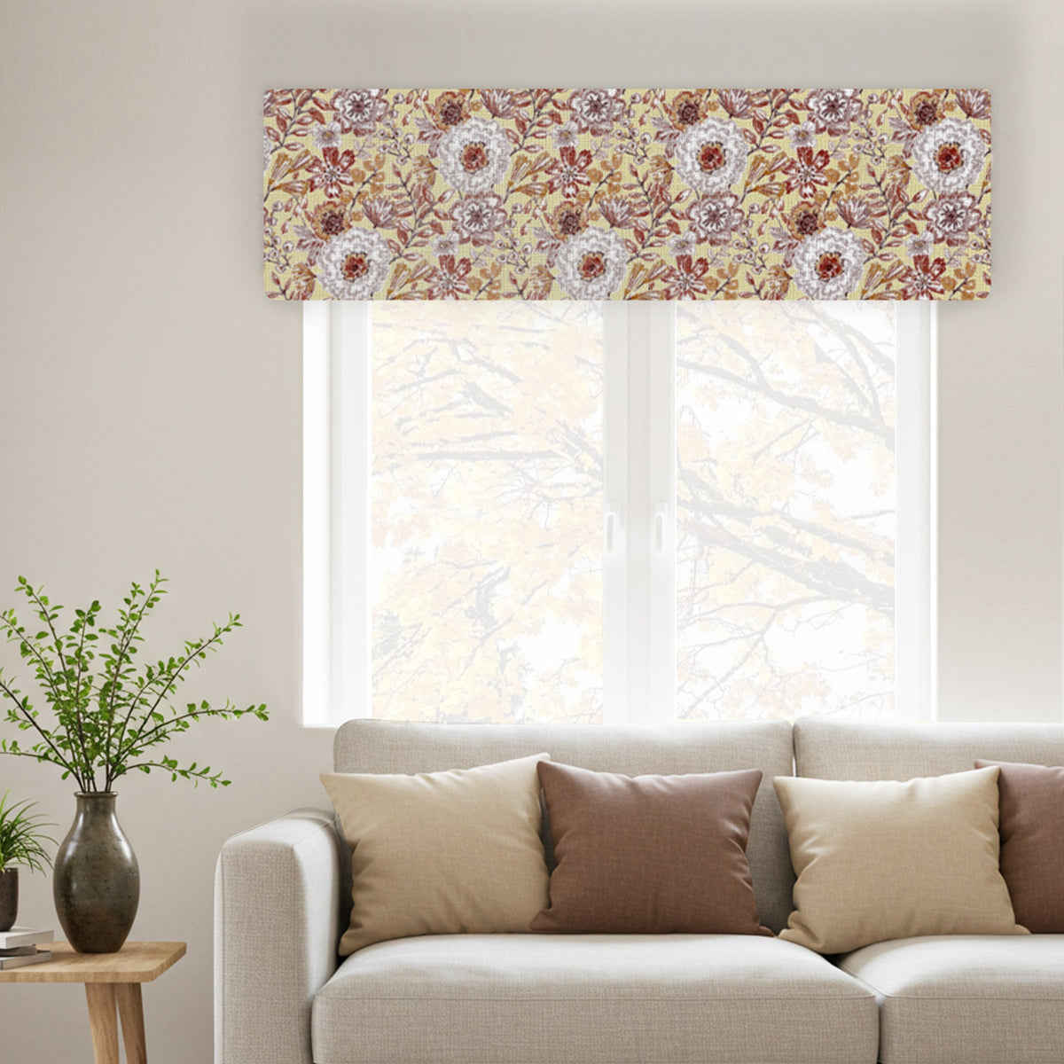 Monica Seasonal Floral Pattern Valances