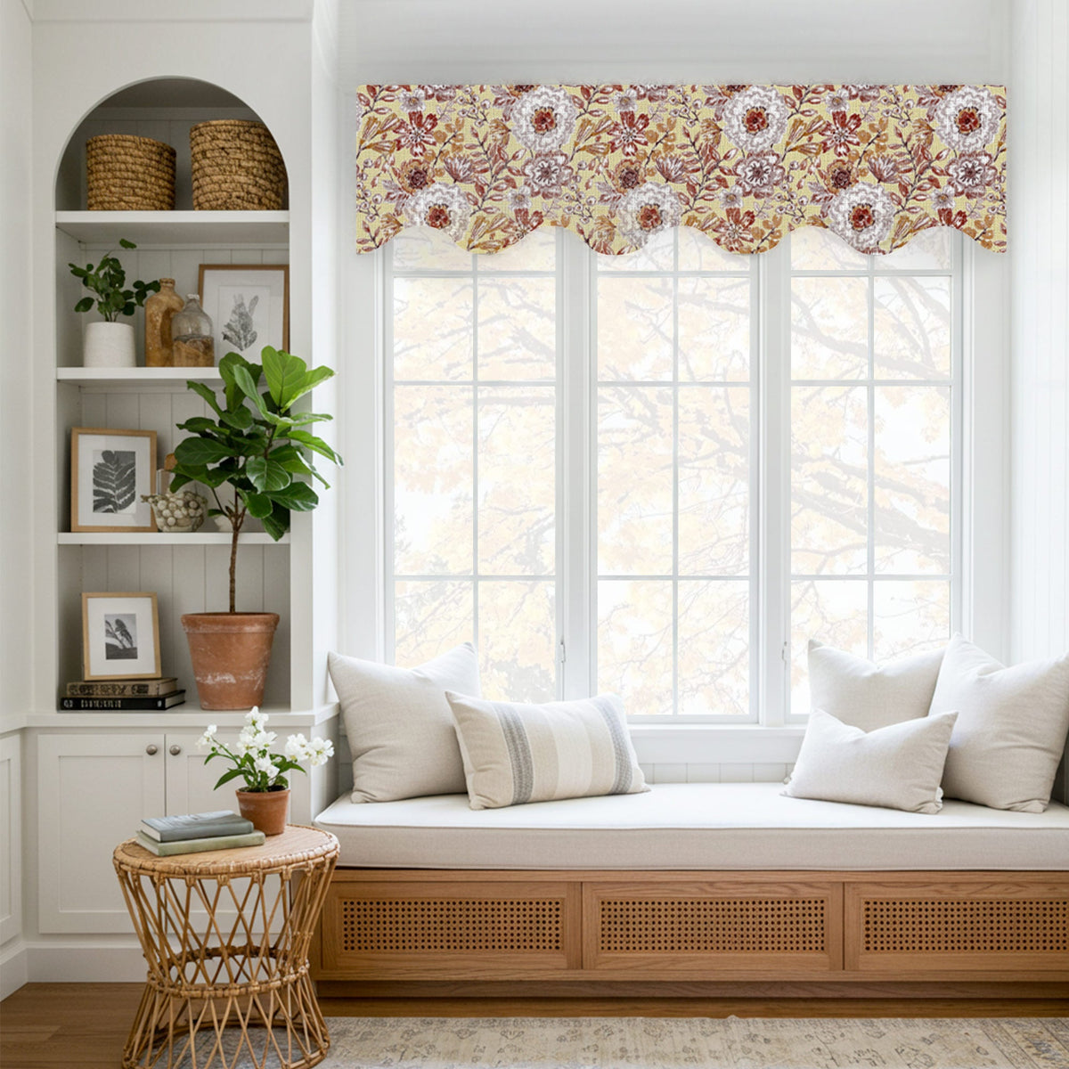 Monica Seasonal Floral Pattern Valances