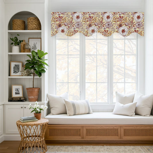 Monica Seasonal Floral Pattern Valances