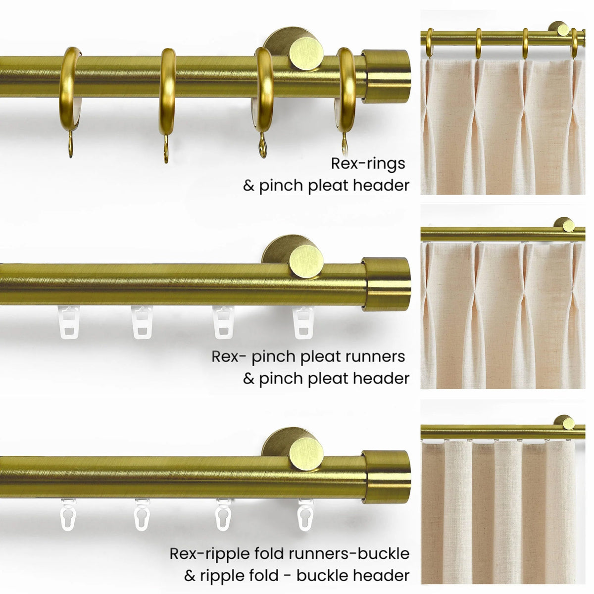 Rex Custom Traverse Rods