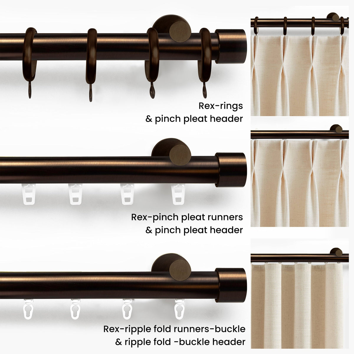 Rex Custom Traverse Rods