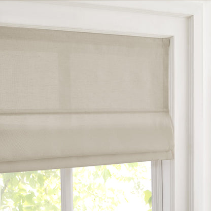 Sandra Custom Cotton Linen Sheer Roman Shades