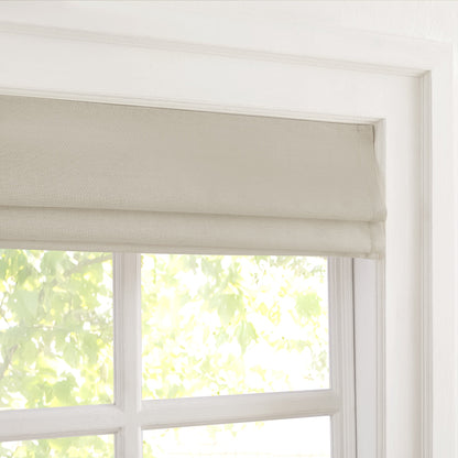 Sandra Custom Cotton Linen Sheer Roman Shades