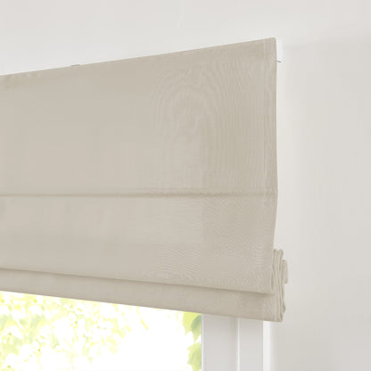 Sandra Custom Cotton Linen Sheer Roman Shades