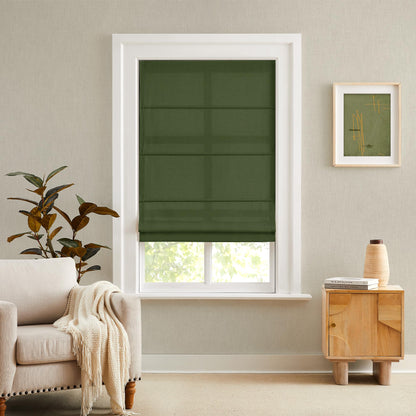 Sandra Custom Cotton Linen Sheer Roman Shades