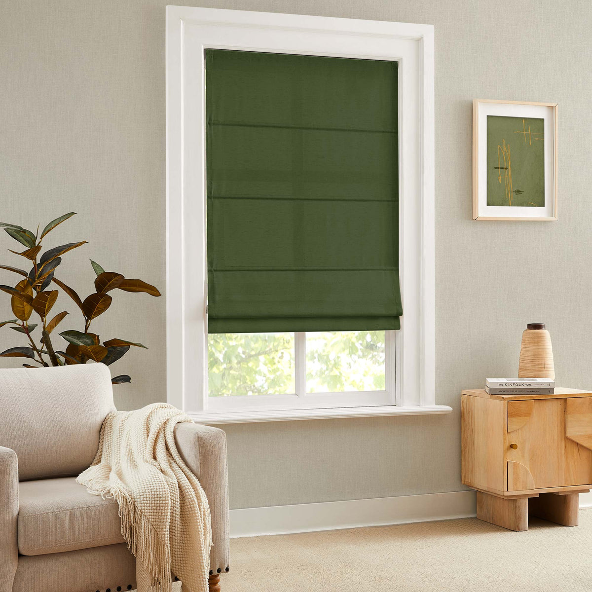 Sandra Custom Cotton Linen Sheer Roman Shades