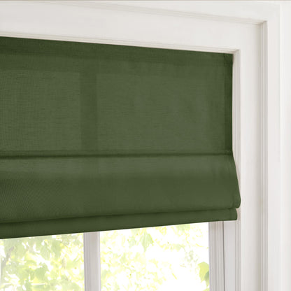 Sandra Custom Cotton Linen Sheer Roman Shades
