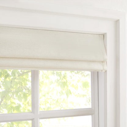 Sandra Custom Cotton Linen Sheer Roman Shades