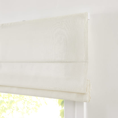 Sandra Custom Cotton Linen Sheer Roman Shades