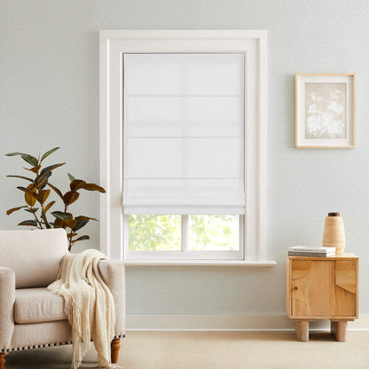 Sandra Custom Cotton Linen Sheer Roman Shades