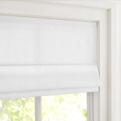 Sandra Custom Cotton Linen Sheer Roman Shades