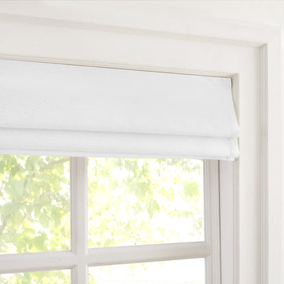 Sandra Custom Cotton Linen Sheer Roman Shades